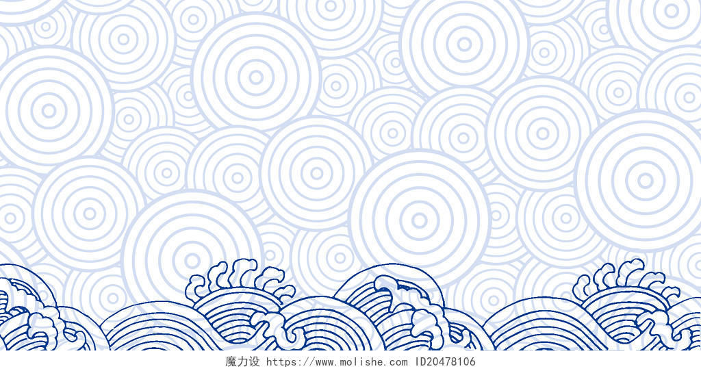 蓝色古风纹路中国风线条素材纹理素材背景复古底纹